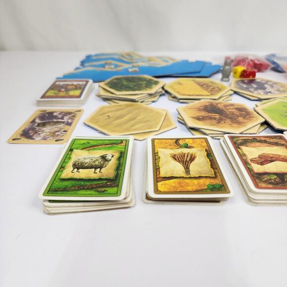 Settlers of Catan Replacement Pieces Parts Cards Tiles Roads Cities Board Game - Picture 2 of 10